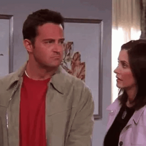 Chandler Bing Sure Sure Friends Scene GIF