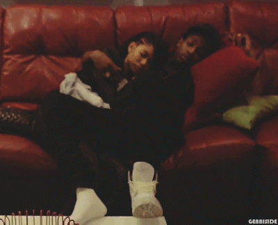 Chanel Iman Sleeping Hug GIF