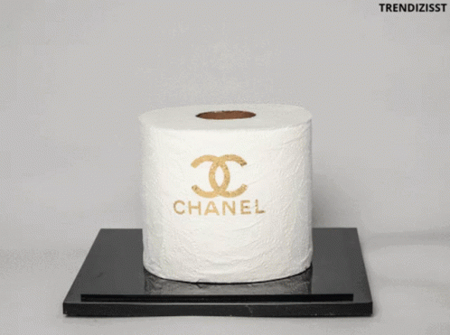 Chanel Toilet Paper in Clear Case