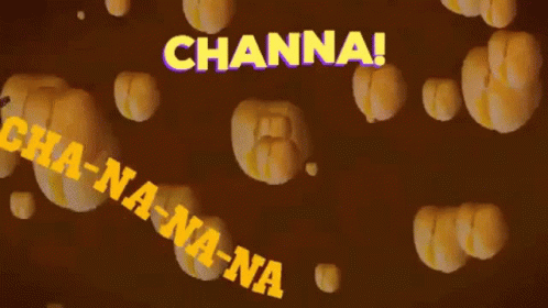 Channa in Yellow Letters on Brown Background