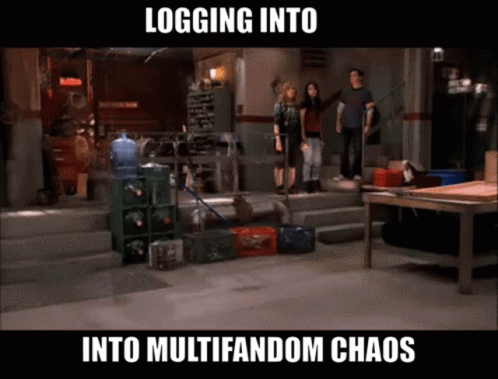 Chaos Multifandom Falling Down Icarly Meme GIF