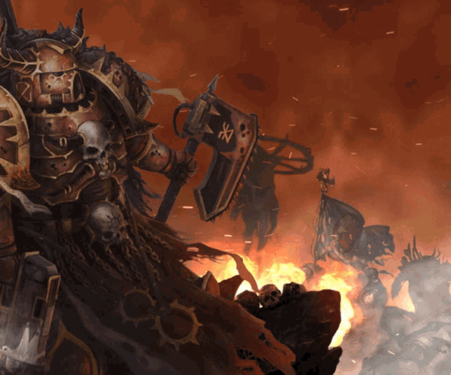 Chaos Space Marine Warhammer Fire GIF