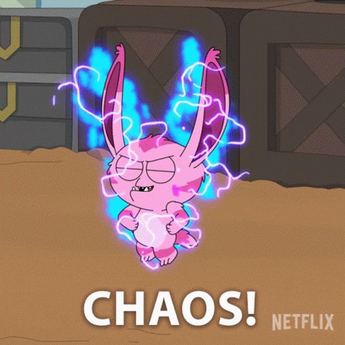 Chaos Zobo Farzar Electrified Animated Netflix Meme GIF
