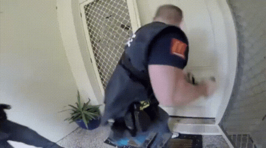 Chaotic Police Fbi Open Up GIF