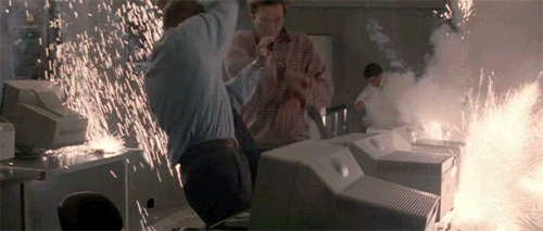 Chaotic Y2k Computer Explosion GIF