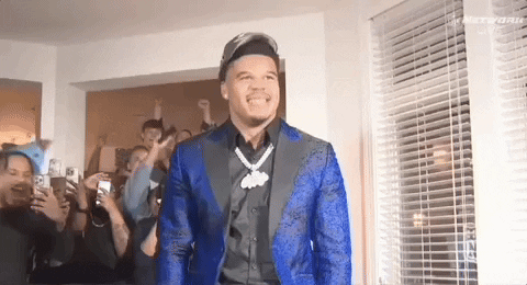 Chap Robinson Auto Draft Wearing Blue Suit GIF