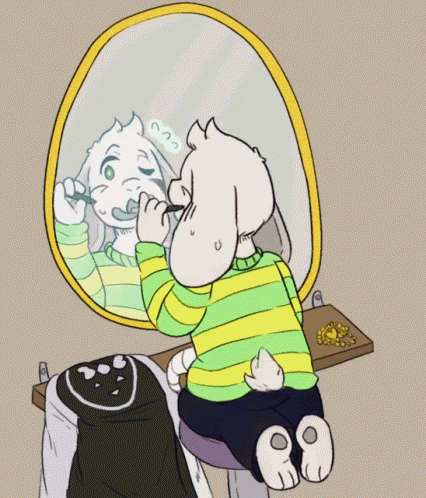 Chara Asriel Undertale In The Mirror GIF