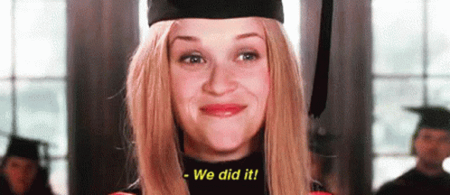 Character Elle Woods Congratulations Graduate We Did It GIF