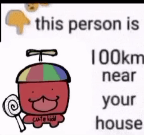 Character Holding Lollipop 100 KM Near Your House
