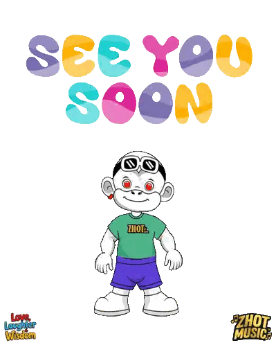 Character Holding Red Heart 'See You Soon