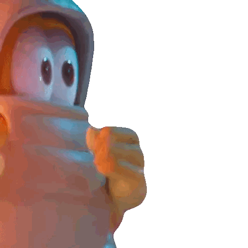 Character Holding Sword Covering Face