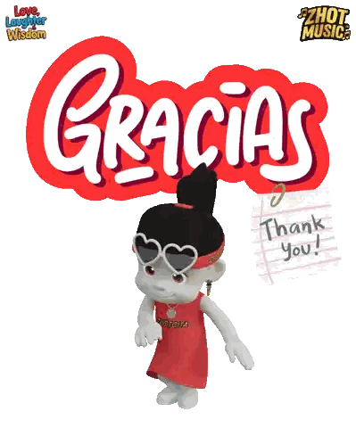 Character Holding Thank You Note