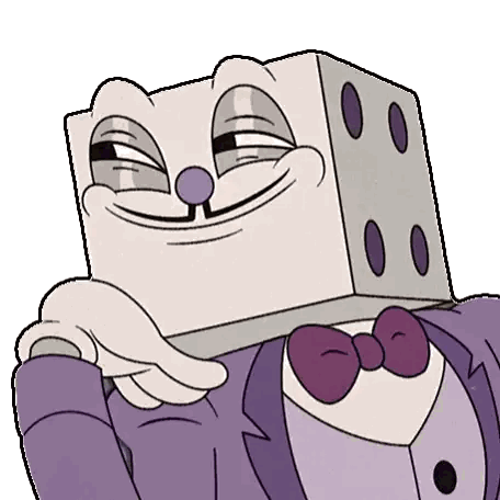 Character Wearing Purple Suit and Tie