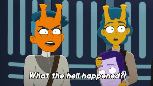 Character What the Hell Happened Holding Purple Mask
