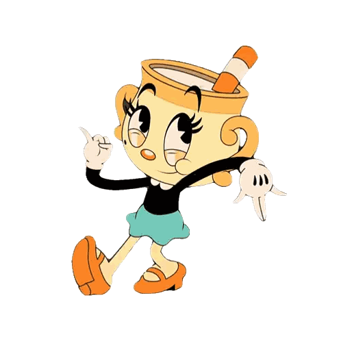 Character with Cup on Head and Straw