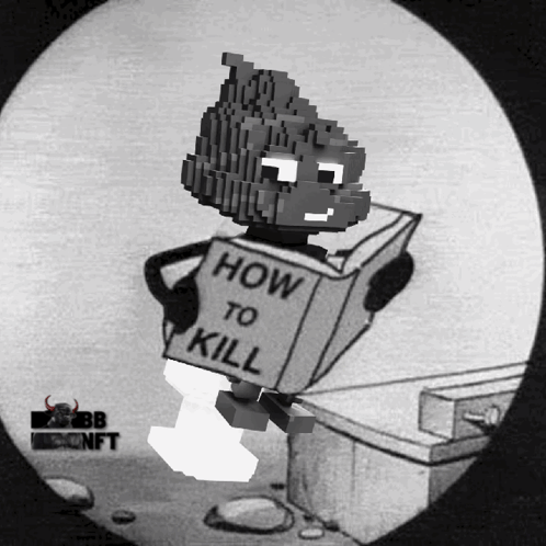 Character With Poop Head How To Kill Book GIF