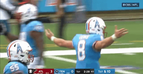 Chargers Football Ad With Lar 10 And Lac 17 Holding Football GIF