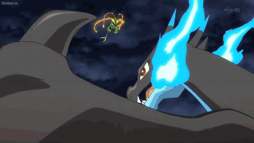 Charizard Versus Rayquaza Legendary Pokemon GIF