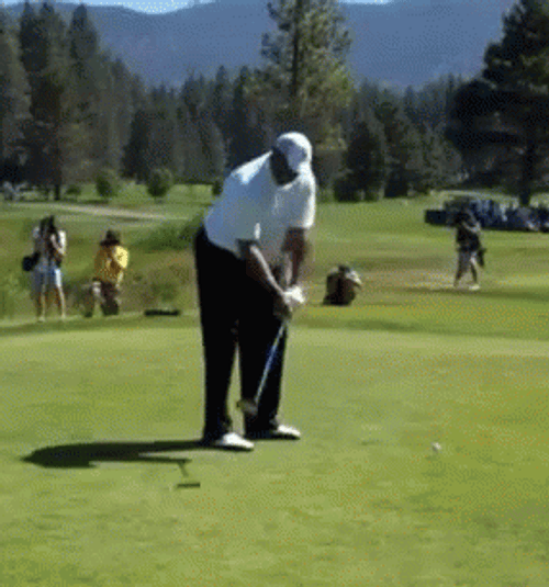 Charles Barkley Golf Swing Golf Course GIF