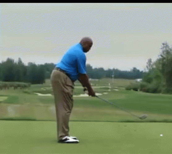 Charles Barkley Golf Swing Proper Posture GIF