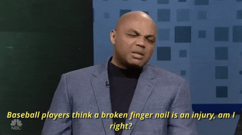 Charles Barkley Guarantee Baseball Players Injury GIF