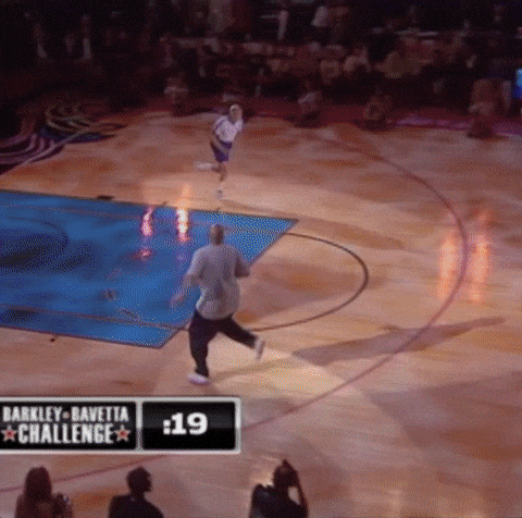 Charles Barkley Guarantee Stumbled Middle Court GIF