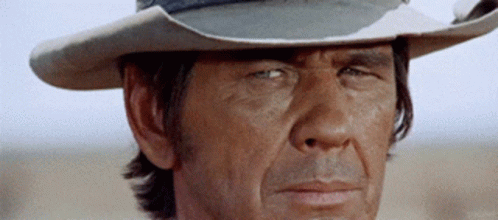 Charles Bronson Classic Shaking Head No GIF