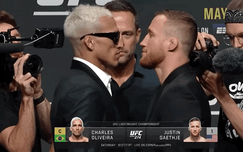 Charles Oliveira Will Face Off With Justin Gaethje GIF