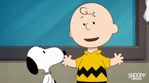 Charlie Brown Hugging Snoopy GIF