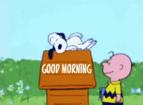 Charlie Brown Good Morning GIF