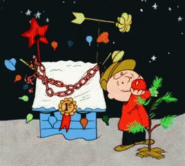 Charlie Brown Christmas Lights GIF