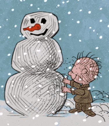Charlie Brown Christmas Snowman GIF
