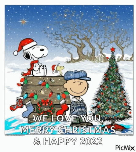 Charlie Brown Christmas We Love You GIF
