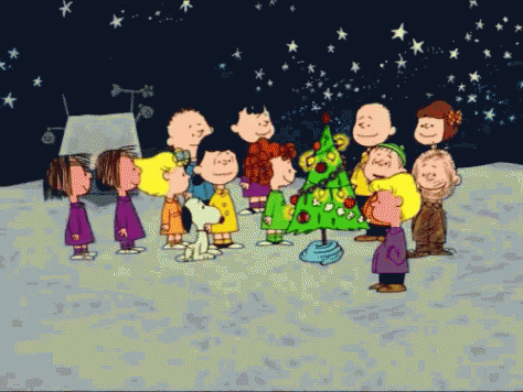 Charlie Brown Christmas Singing Choir GIF