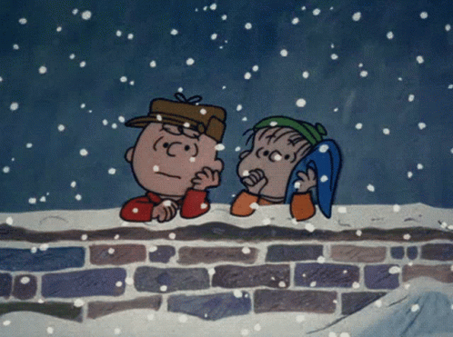 Charlie Brown Christmas Wall Snow GIF