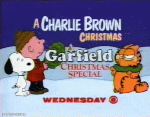 Charlie Brown Christmas Garfield Wednesday GIF