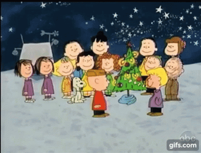 Charlie Brown Christmas Tree Red Star GIF