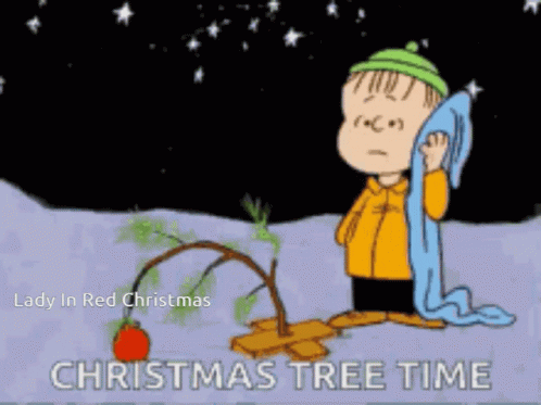 Charlie Brown Christmas Tree Time GIF