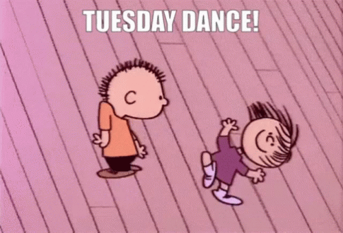 Charlie Brown Cute Tuesday Dance GIF