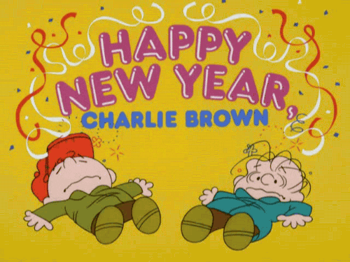 Charlie Brown Happy New Years GIF