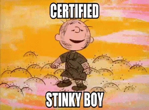 Charlie Brown Jumping With Certified Stinky Boy GIF