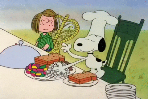 Charlie Brown Peanuts Snoopy Thanksgiving GIF