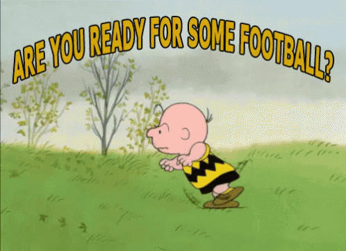 Charlie Brown Running Are You Ready For Football GIF