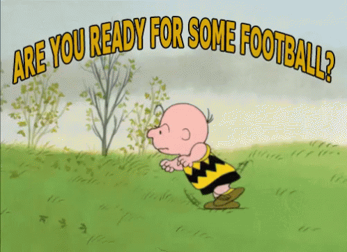 Charlie Brown Running Are You Ready For Some Football GIF