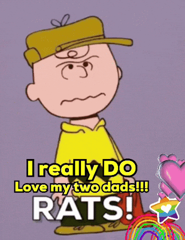 Charlie Brown Saying I Love My Two Dads