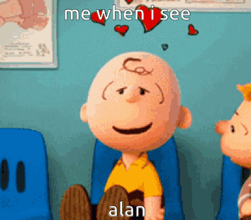 Charlie Brown Sitting with Me When I See Alan