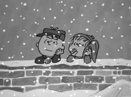 Charlie Brown Snowfall GIF
