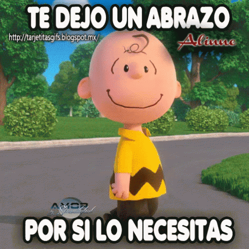 Charlie Brown Te Dejo Un Abrazo Por Si Lo Necesitas