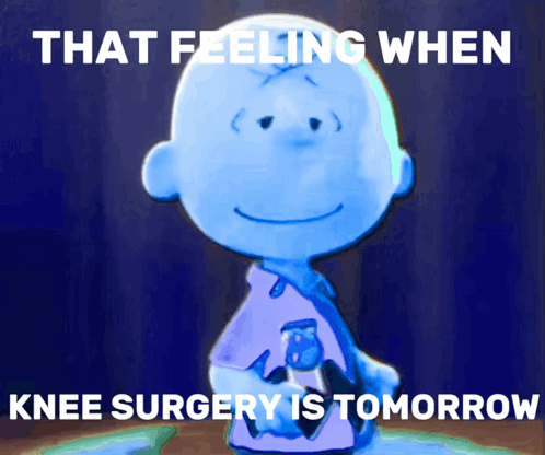 Charlie Brown That Feeling When Knee Surgery Is Tomorrow GIF