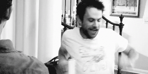 Charlie Day Air Punch GIF